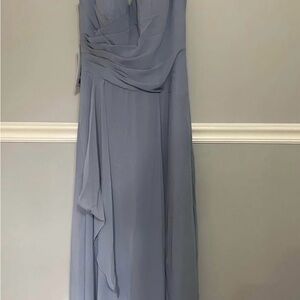 Elegant Sleeveless Kori Dress in Dusty Blue
